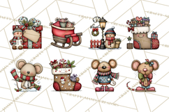 Christmas Carolers Clipart, Holiday Singing Digital Art PNG Product Image 2