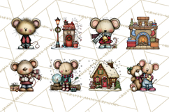 Christmas Carolers Clipart, Holiday Singing Digital Art PNG Product Image 3