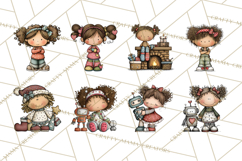 Christmas Carolers Clipart, Holiday Singing Digital Art PNG Product Image 4