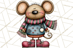 Christmas Carolers Clipart, Holiday Singing Digital Art PNG Product Image 4