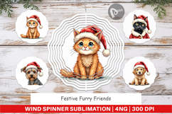Festive Furry Friends Wind Spinner Product Image 1