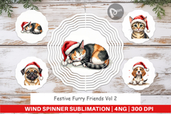 Festive Furry Friends Wind Spinner Product Image 1