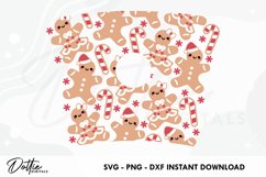 Festive Gingerbread Wrap SVG 24oz Starbucks Acrylic Tumbler Product Image 2
