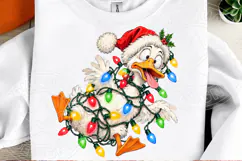 Festive Goose Christmas Lights Sublimation Product Image 2