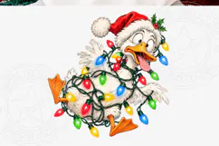Festive Goose Christmas Lights Sublimation Product Image 5
