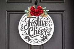 Festive Greetings Christmas Sign Svg Product Image 3