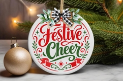 Festive Greetings Christmas Sign Svg Product Image 1