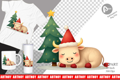 Festive Highland Calf Clipart Product Image 1