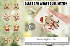 Glass Can Festive Highland Calf Product Image 1