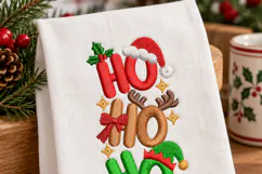 Ho Ho Ho Xmas Machine Embroidery Design Product Image 2