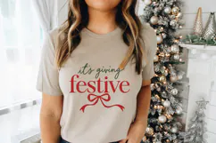 It's Giving Festive Christmas SVG, Red Bow Holiday Saying Product Image 4