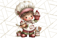 Festive Kitchen Clip Art, Christmas Cookie Illustrations Png Product Image 2