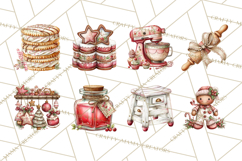 Festive Kitchen Clip Art, Christmas Cookie Illustrations Png Product Image 6