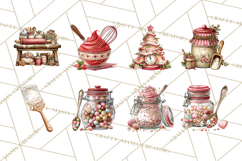 Festive Kitchen Clip Art, Christmas Cookie Illustrations Png Product Image 8