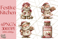 Festive Kitchen Clip Art, Christmas Cookie Illustrations Png Product Image 1