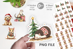 Festive Patchwork Pets Sticker Product Image 1