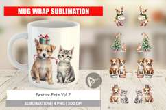 Mug Wrap Festive Pets Product Image 1