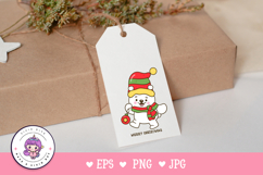 Festive Polar bear holding Christmas ball kawaii animal Product Image 3