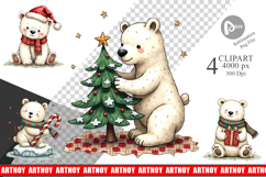 Festive Polar Wonders Clipart Product Image 1