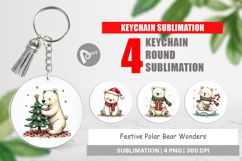 Festive Polar Wonders Keychain Product Image 1