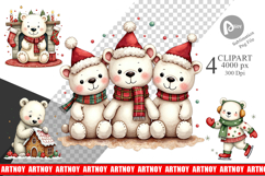 Festive Polar Wonders Clipart Product Image 1