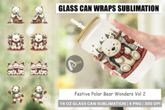Festive Polar Wonders Glass Can Product Image 1