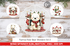 Festive Polar Wonders Wind Spinner Product Image 1