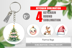 Keychain Watercolor Festive Rage Product Image 1