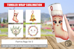 Tumbler Watercolor Festive Rage Product Image 1