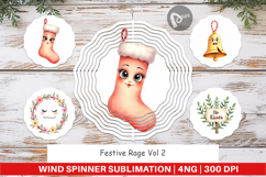 Wind Spinner Watercolor Festive Rage Product Image 1