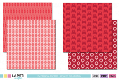 red christmas scrapbook paper playful holiday design