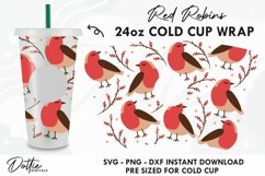 Red Robins - Birds - Starbucks Wrap SVG | 24oz Cold Cup Product Image 1
