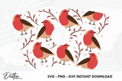 Red Robins - Birds - Starbucks Wrap SVG | 24oz Cold Cup Product Image 2