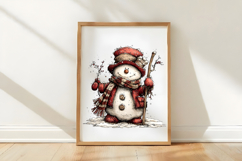 Festive Snowman Winter Clipart Product Image 3