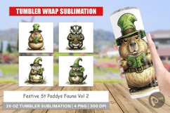 Festive St Paddys Fauna Tumbler Product Image 1