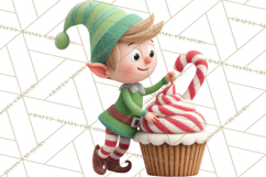Christmas Cupcakes Clipart, Holiday Cupcake Clip Art Product Image 2