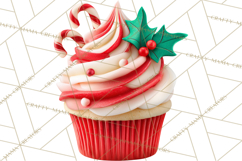 Christmas Cupcake PNG Clipart, Holiday Cupcake Dessert Png Product Image 2