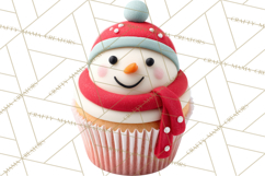 Christmas Cupcake PNG Clipart, Holiday Cupcake Dessert Png Product Image 4