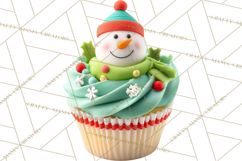 Christmas Cupcake PNG Clipart, Holiday Cupcake Dessert Png Product Image 5