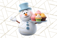 Christmas Cupcakes Clipart, Holiday Cupcake Clip Art Product Image 2