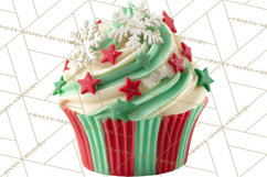Christmas Cupcake PNG Clipart, Holiday Cupcake Dessert Png Product Image 3