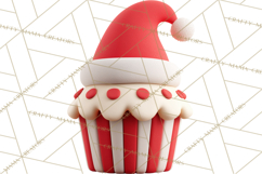 Christmas Cupcakes Clipart, Holiday Cupcake Clip Art Product Image 5