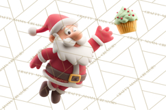 Christmas Cupcakes Clipart, Holiday Cupcake Clip Art Product Image 2