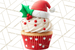 Christmas Cupcake PNG Clipart, Holiday Cupcake Dessert Png Product Image 2