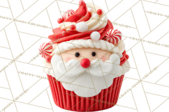 Christmas Cupcake PNG Clipart, Holiday Cupcake Dessert Png Product Image 4