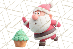 Christmas Cupcakes Clipart, Holiday Cupcake Clip Art Product Image 4
