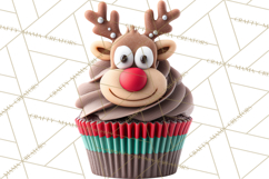 Christmas Cupcake PNG Clipart, Holiday Cupcake Dessert Png Product Image 4