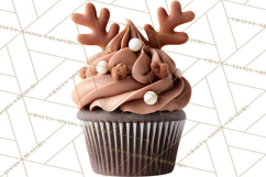 Christmas Cupcake PNG Clipart, Holiday Cupcake Dessert Png Product Image 5