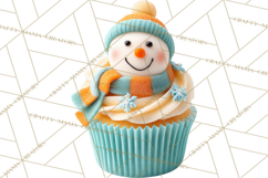 Christmas Cupcake PNG Clipart, Holiday Cupcake Dessert Png Product Image 3