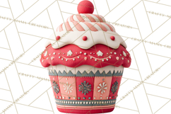Christmas Cupcakes Clipart, Holiday Cupcake Clip Art Product Image 3